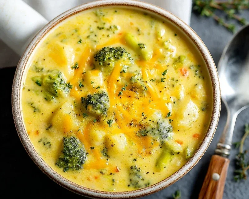 Broccoli Potato Cheese Soup Recipe