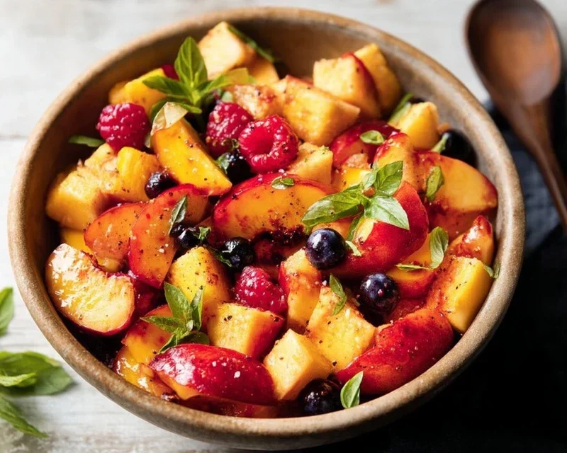 Summer Peach Fruit Salad