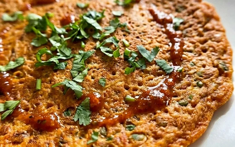 Masoor Dal Chilla | Savory Red Lentil Pancakes