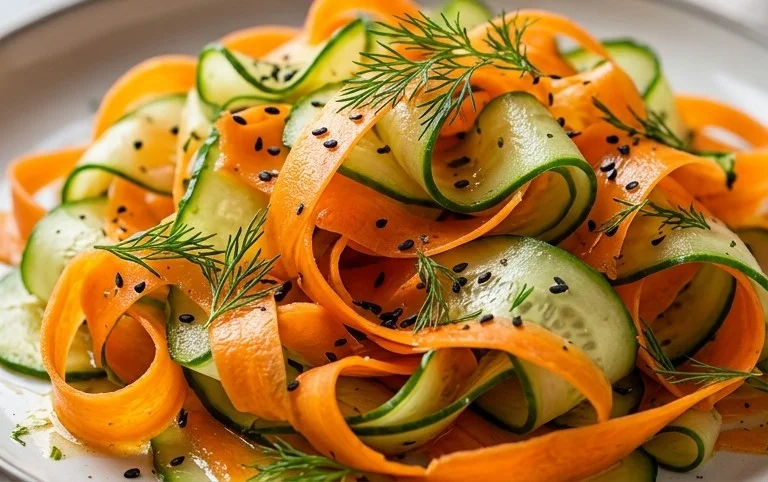 Carrot and Cucumber Ribbon Salad