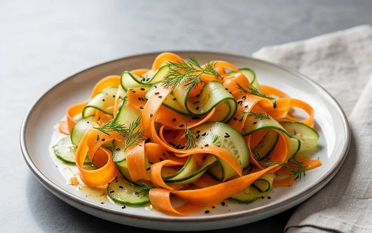 Carrot and Cucumber Ribbon Salad