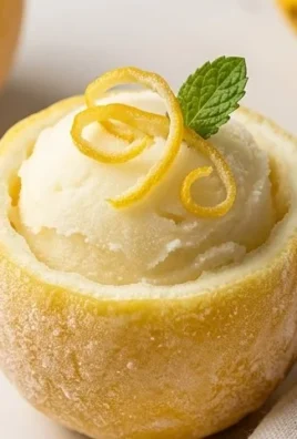 Sorbetto di Limone Dressed Up in a Frozen Lemon Shell