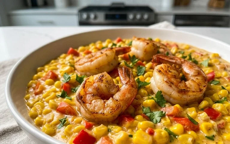Shrimp and Creamed Corn (30 Minutes, One-Pan)