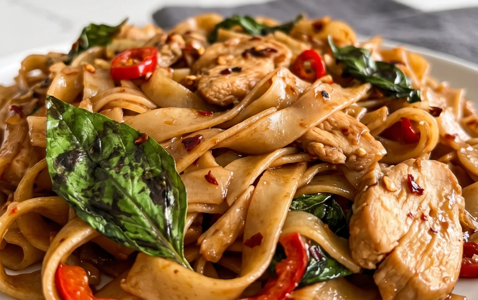 Drunken noodles