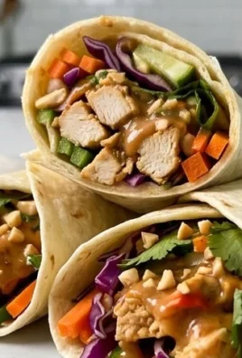 Thai Peanut Chicken Wraps