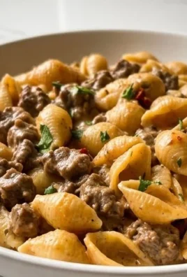 Creamy Beef and Shells