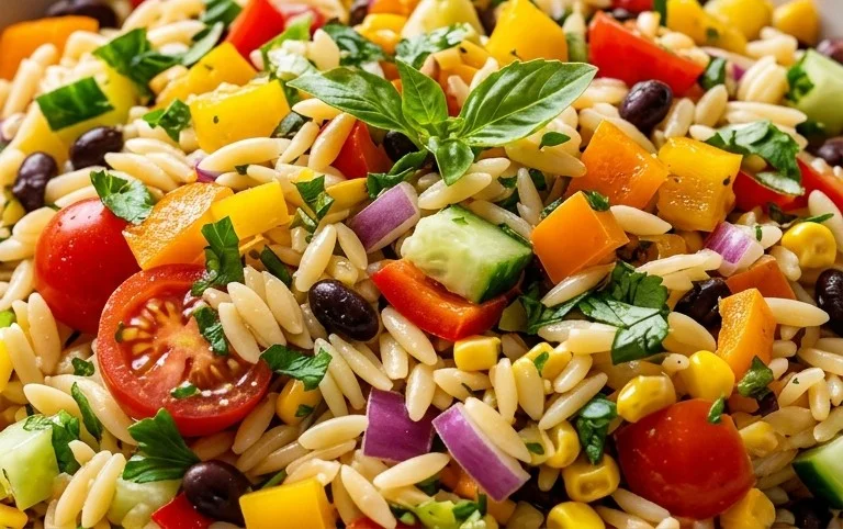 Rainbow Orzo Salad