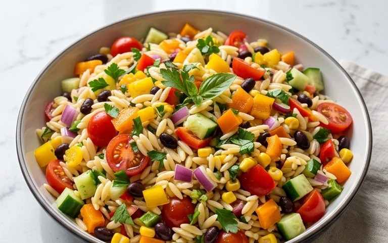 Rainbow Orzo Salad