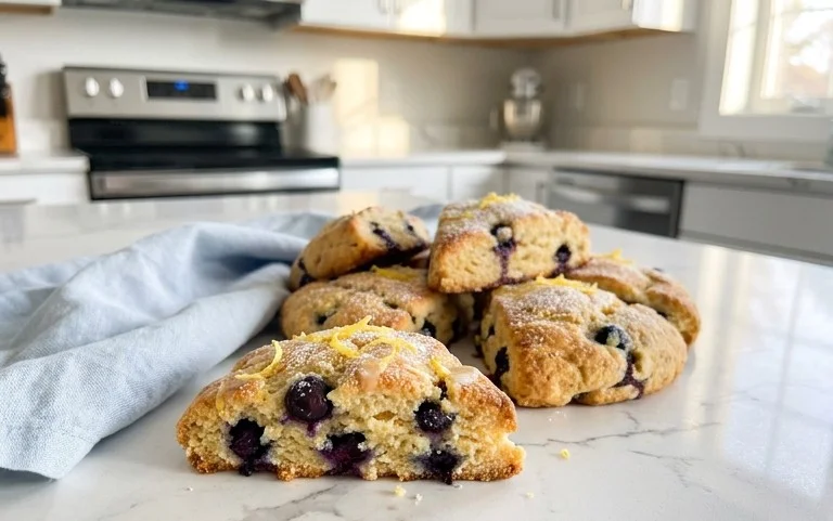 Almond Flour Lemon Blueberry Scones
