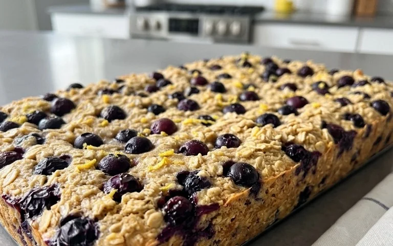 Lemon Blueberry Baked Oats