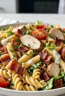 Chicken Beef Bacon Ranch Pasta Salad