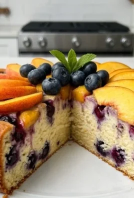 Peach and Blueberry Greek Yogurt Cake
