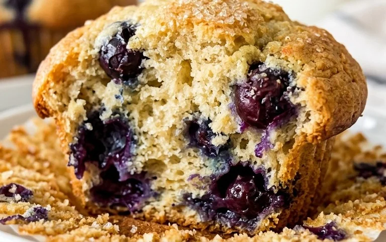Sour Cream Blueberry Muffins