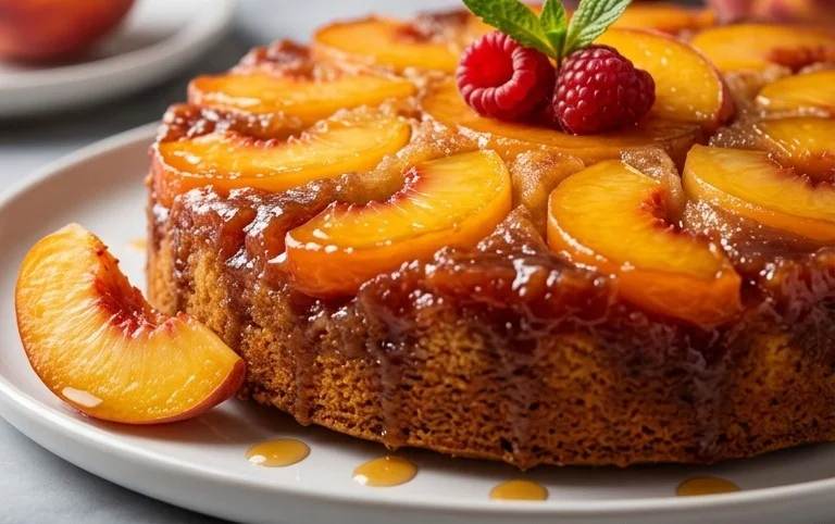 Peach Upside-Down Cake Recipe