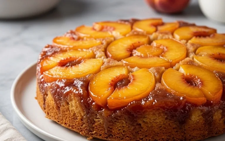Peach Upside-Down Cake Recipe