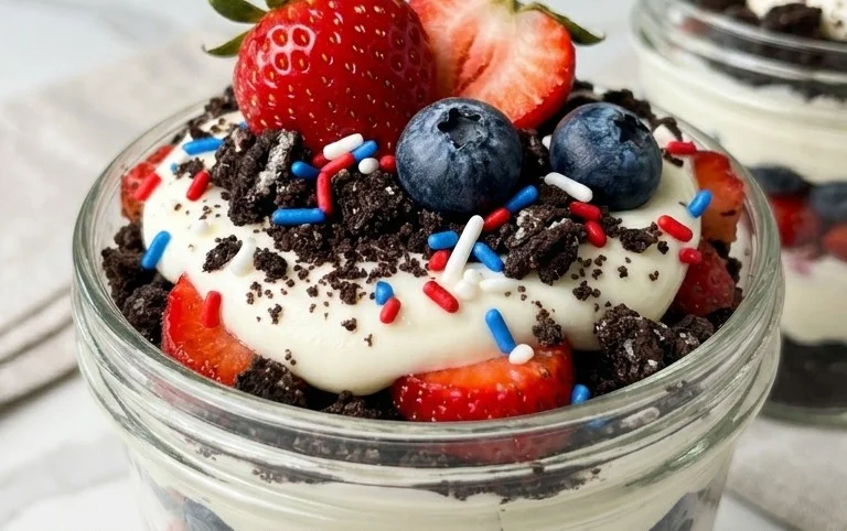 Red, White and Blue Dirt Cups