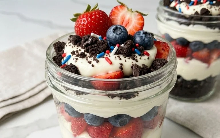 Red, White and Blue Dirt Cups