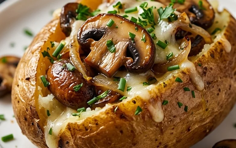 The Ultimate Stuffed Baked Potatoes with Mushrooms
