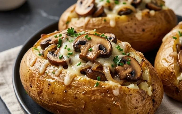 The Ultimate Stuffed Baked Potatoes with Mushrooms