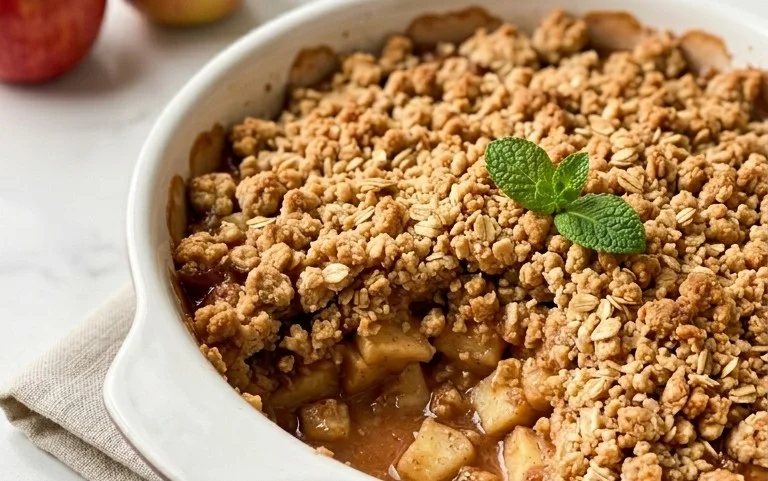 Healthy Breakfast Apple Crumble