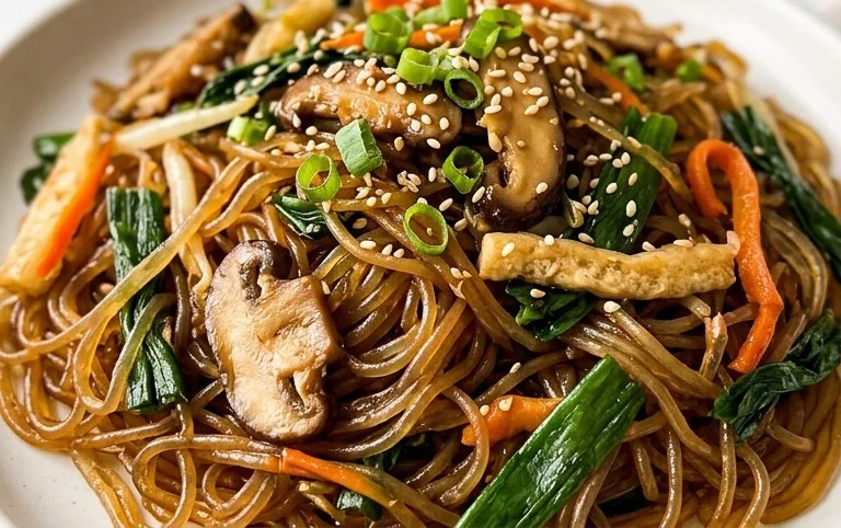 Japchae (Korean Glass Noodle Stir Fry)