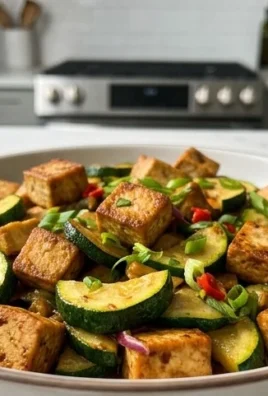 Zucchini Stir Fry With Tofu (Vegan)