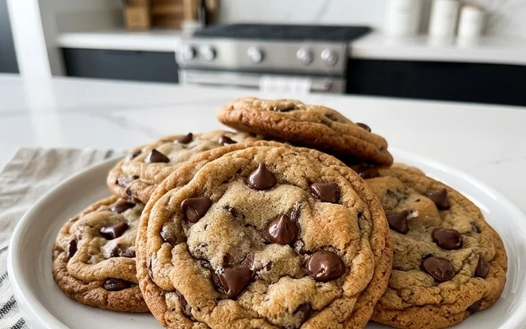 Crispy and Chewy Chocolate Chip Cookies