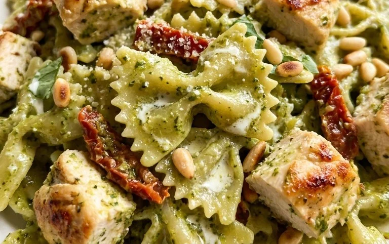 Creamy Chicken Pesto Pasta
