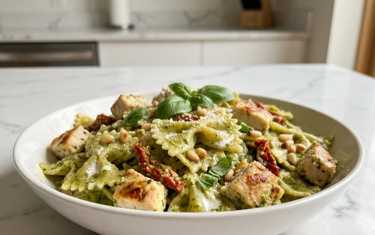 Creamy Chicken Pesto Pasta