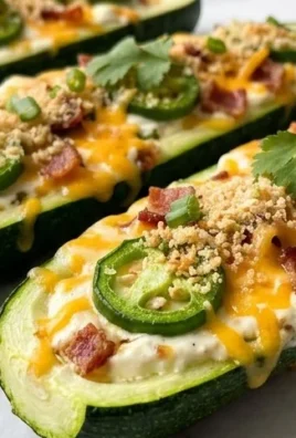 Jalapeno Popper Zucchini Boats