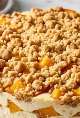 Peach Cream Cheese Cake with Streusel Topping
