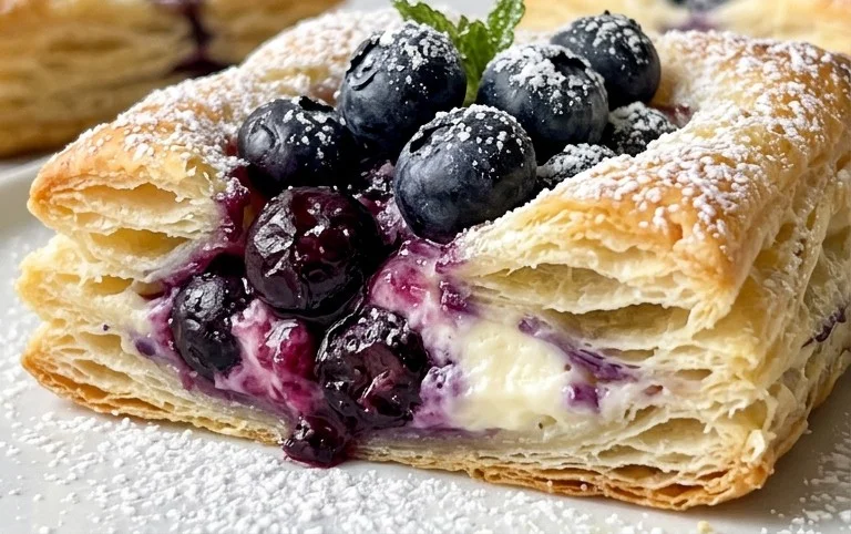 Blueberry Cream Cheese Puff Pastry