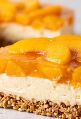 Peach Pretzel Salad Dessert
