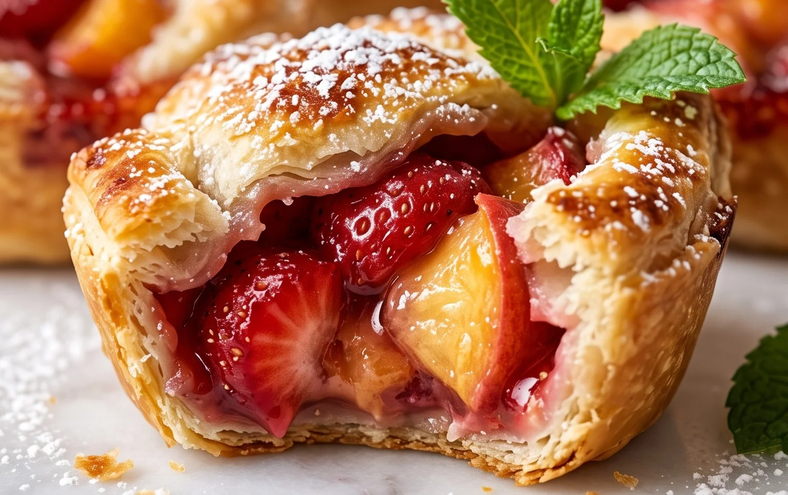 Strawberry Peach Pie Bites