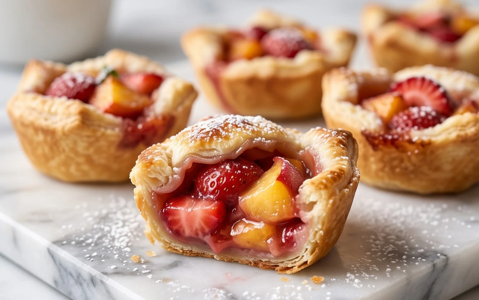 Strawberry Peach Pie Bites