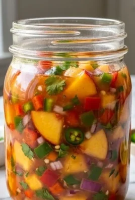 Sweet & Spicy Peach Salsa Canning Recipe