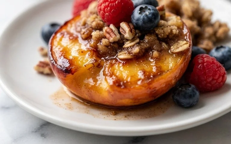 Cinnamon Sugar Baked Peaches
