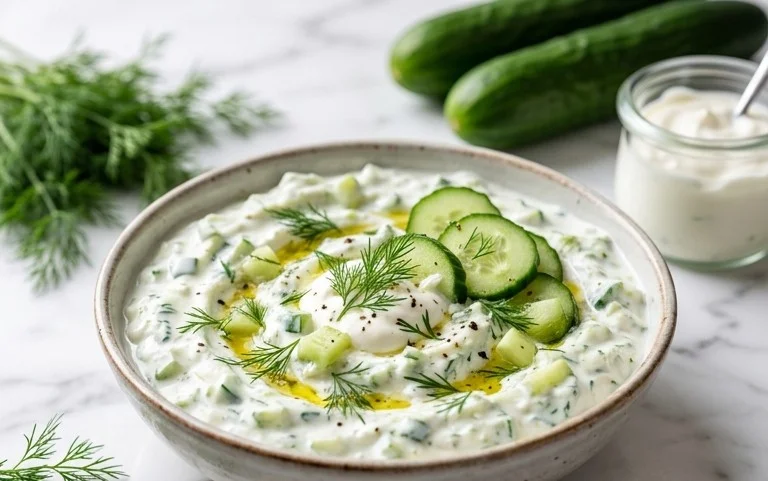 Cucumber Dip with Sour Cream and Dill