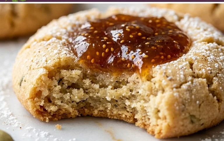 Cardamom Fig Thumbprint Cookies