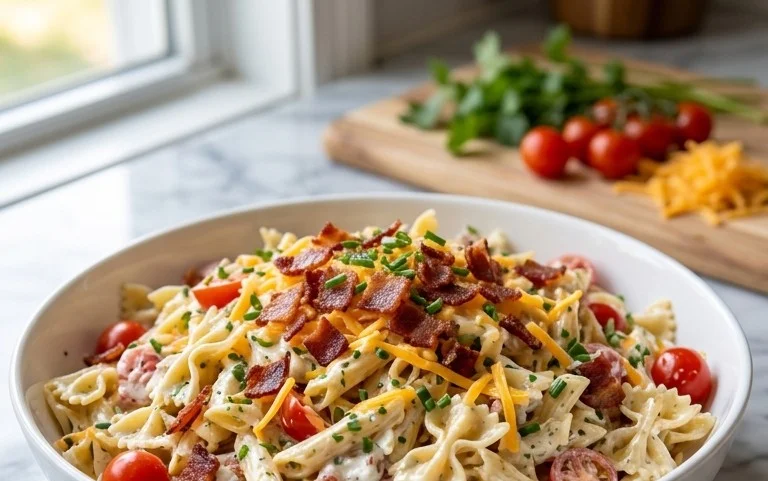 Beef Beef Bacon Ranch Pasta Salad