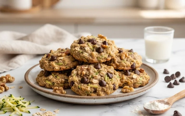 Healthy Zucchini Oatmeal Cookies
