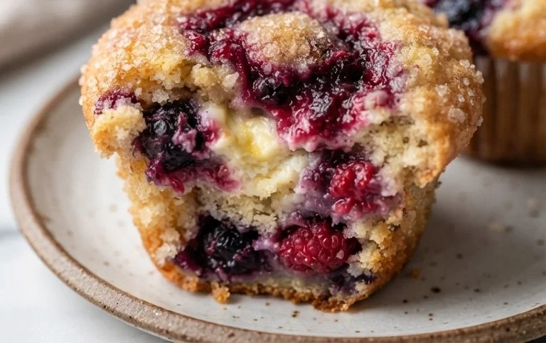 Berry Cream Cheese Muffins