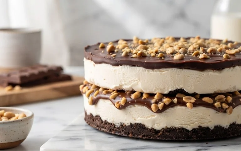 Buster Bar Ice Cream Cake