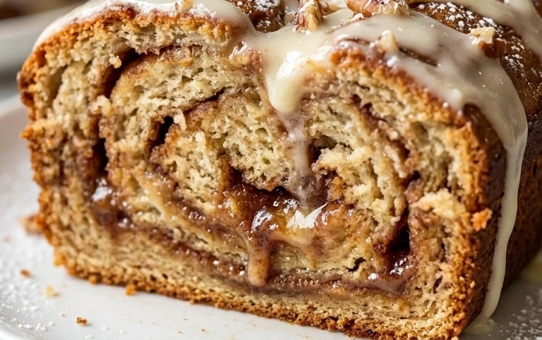 Cinnamon Roll Banana Bread