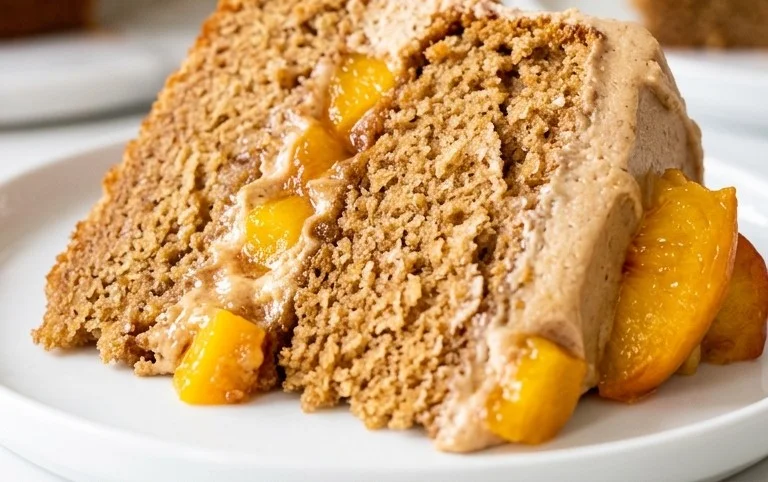 Brown Sugar Layer Cake with Peach Filling